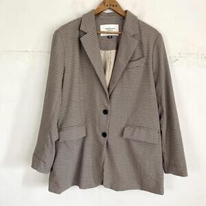 AMERICAN EAGLE brown houndstooth blazer size L